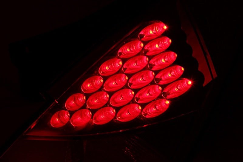 ANZO 2003-2005 Nissan 350Z LED Taillights Red - Black Ops Auto Works