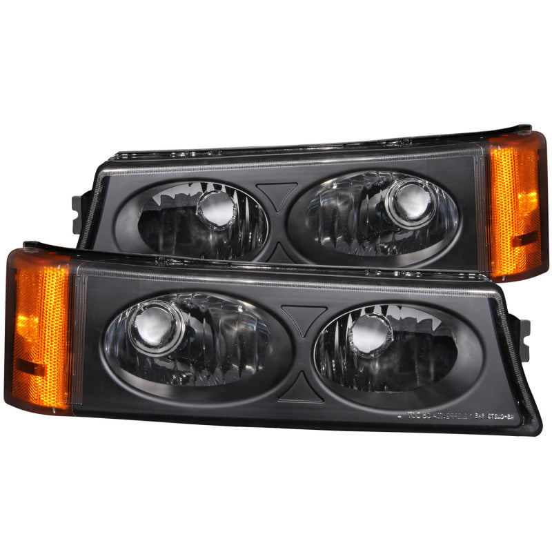 ANZO 2003-2006 Chevrolet Silverado 1500 Euro Parking Lights Black ANZO ANZ511036