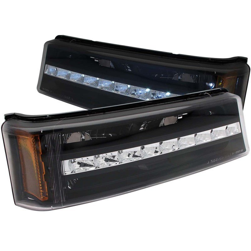 ANZO 2003-2006 Chevrolet Silverado 1500 LED Parking Lights Black w/ Amber Reflector ANZO ANZ511067