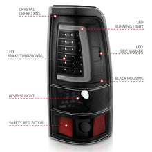 Load image into Gallery viewer, ANZO 2003-2006 Chevy Silverado 1500 LED Taillights Plank Style Black w/Clear Lens ANZO ANZ311333
