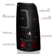 Load image into Gallery viewer, ANZO 2003-2006 Chevy Silverado 1500 LED Taillights Plank Style Black w/Smoke Lens ANZO ANZ311334