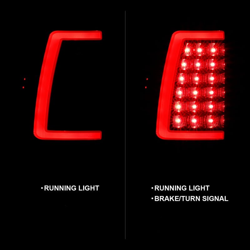 ANZO 2003-2006 Chevy Silverado 1500 LED Taillights Plank Style Black w/Smoke Lens ANZO ANZ311334