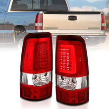 Load image into Gallery viewer, ANZO 2003-2006 Chevy Silverado 1500 LED Taillights Plank Style Chrome With Red/Clear Lens ANZO ANZ311335