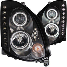 Load image into Gallery viewer, ANZO 2003-2007 Infiniti G35 Projector Headlights w/ Halo Black (CCFL) (HID Compatible) ANZO ANZ121363