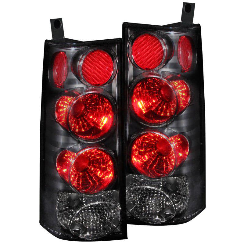 ANZO 2003-2015 Chevrolet Express Taillights Black ANZO ANZ211090