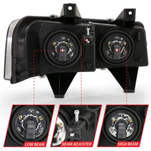 Load image into Gallery viewer, ANZO 2003-2017 Chevy Express Crystal Headlight Black ANZO ANZ111474