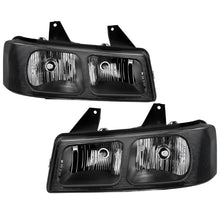 Load image into Gallery viewer, ANZO 2003-2017 Chevy Express Crystal Headlight Black ANZO ANZ111474