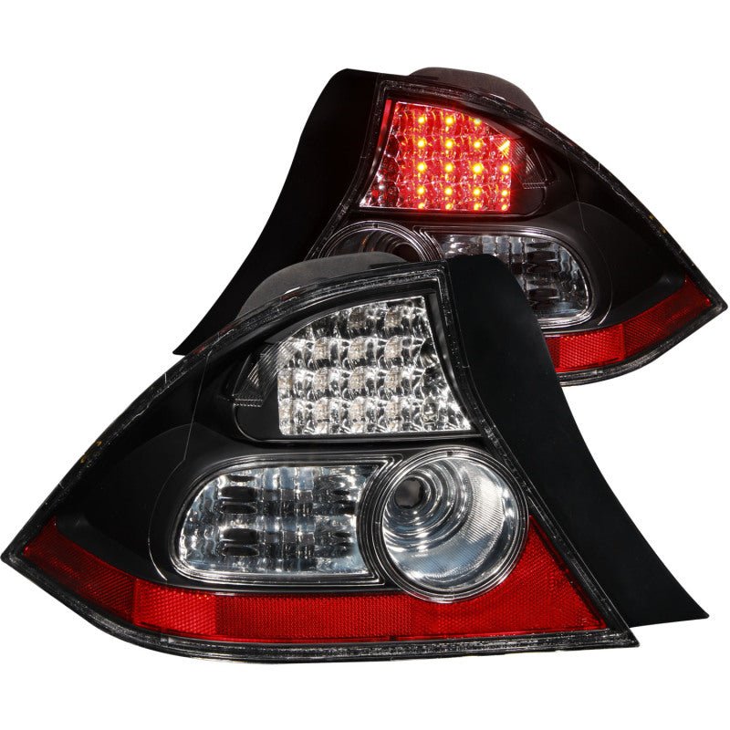 ANZO 2004-2005 Honda Civic LED Taillights Black ANZO ANZ321035