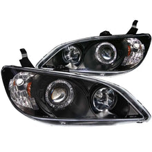 Load image into Gallery viewer, ANZO 2004-2005 Honda Civic Projector Headlights w/ Halo Black ANZO ANZ121059