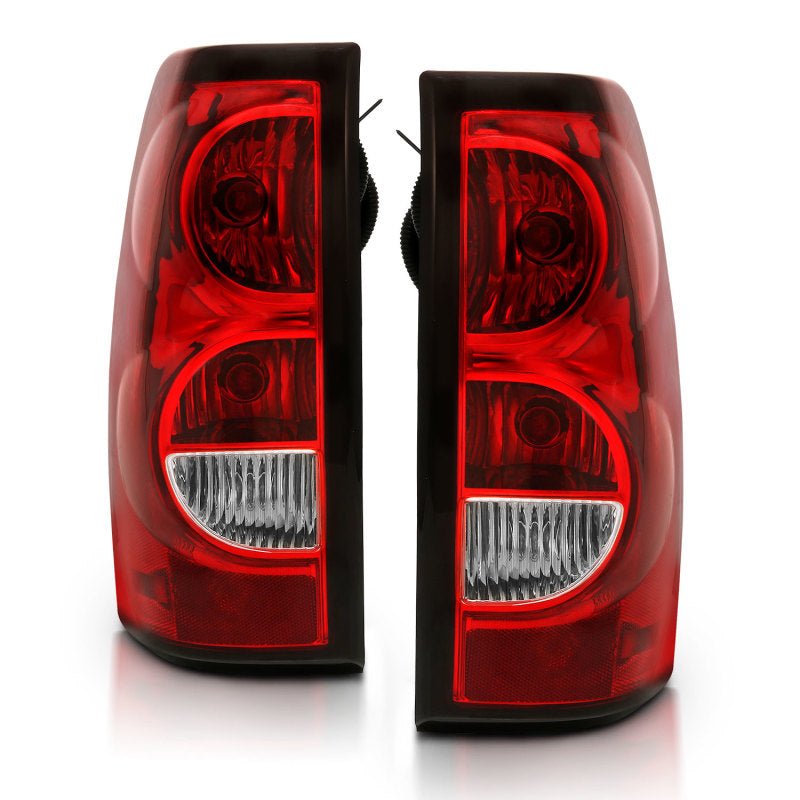 ANZO 2004-2007 Chevy Silverado Taillight Red/Clear Lens w/Black Trim (OE Replacement) ANZO ANZ311302