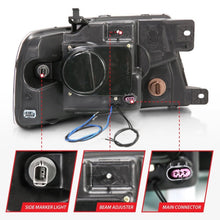 Load image into Gallery viewer, ANZO 2004-2008 Ford F-150 Projector Headlights w/ Halo and LED Black G2 ANZO ANZ111204