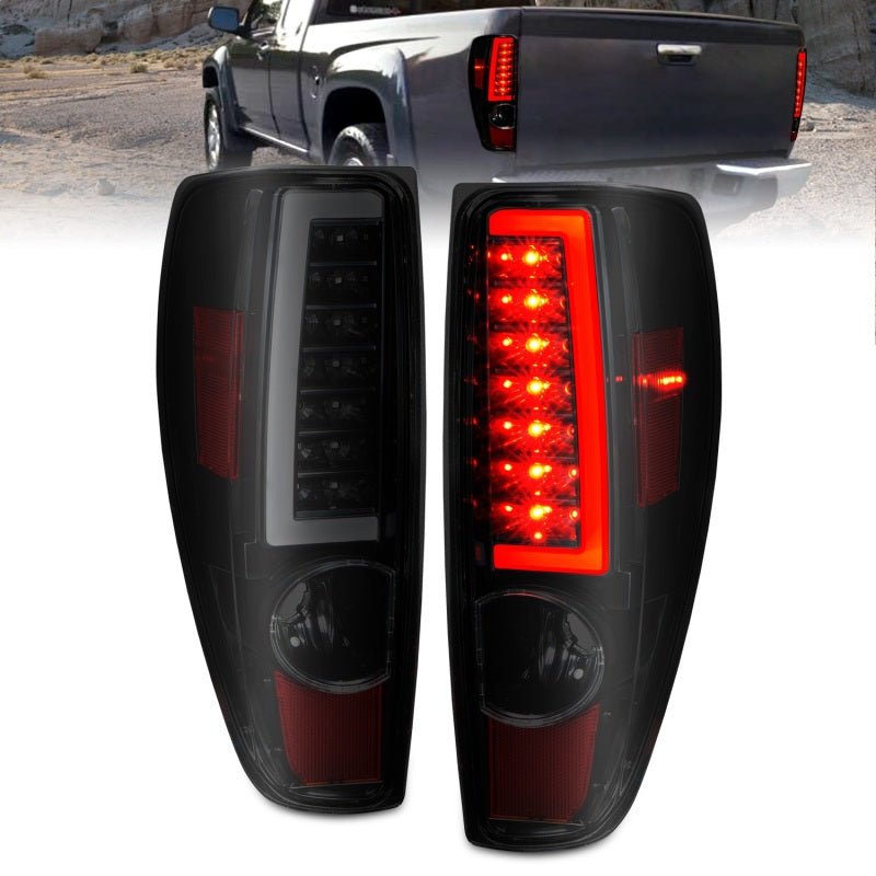ANZO 2004-2012 Chevrolet Colorado/ GMC Canyon LED Tail Lights w/ Light Bar Black Housing Smoke Lens ANZO ANZ311383