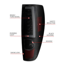 Load image into Gallery viewer, ANZO 2004-2012 Chevrolet Colorado/ GMC Canyon LED Tail Lights w/ Light Bar Black Housing Smoke Lens ANZO ANZ311383