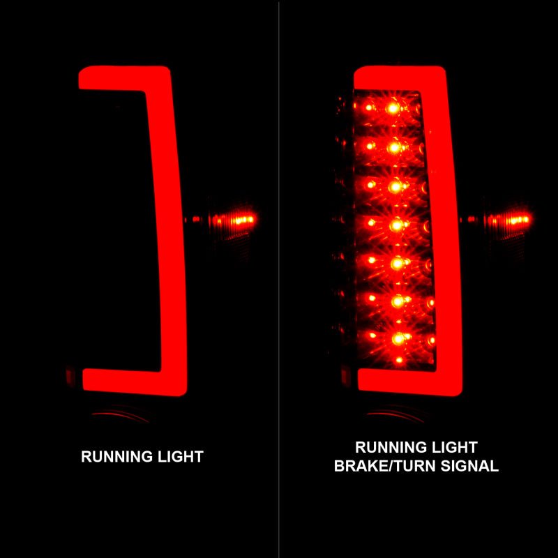 ANZO 2004-2012 Chevrolet Colorado/ GMC Canyon LED Tail Lights w/ Light Bar Black Housing Smoke Lens ANZO ANZ311383