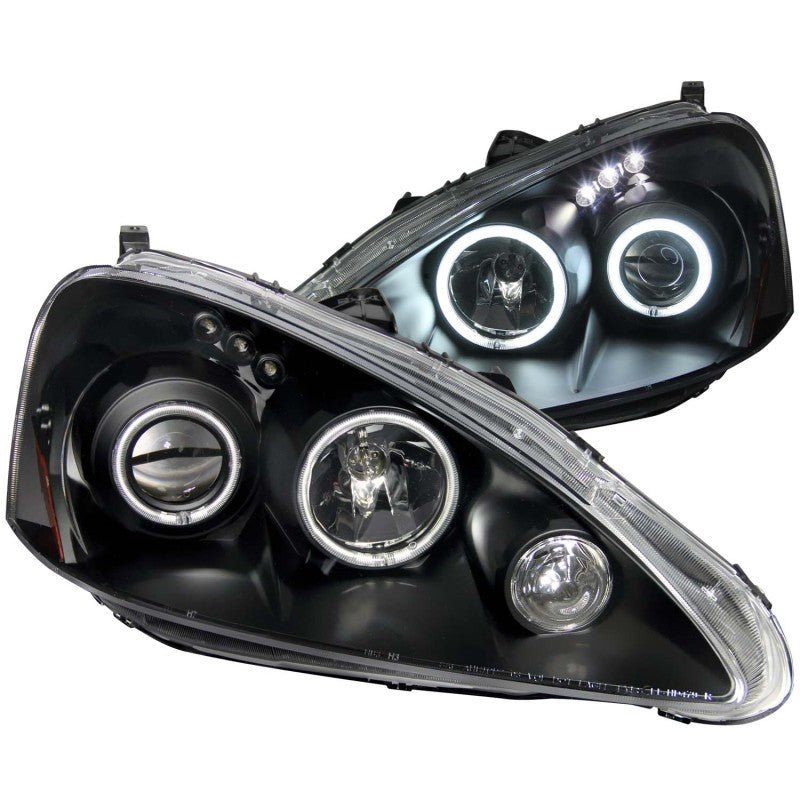 ANZO 2005-2006 Acura Rsx Projector Headlights w/ Halo Black ANZO ANZ121197