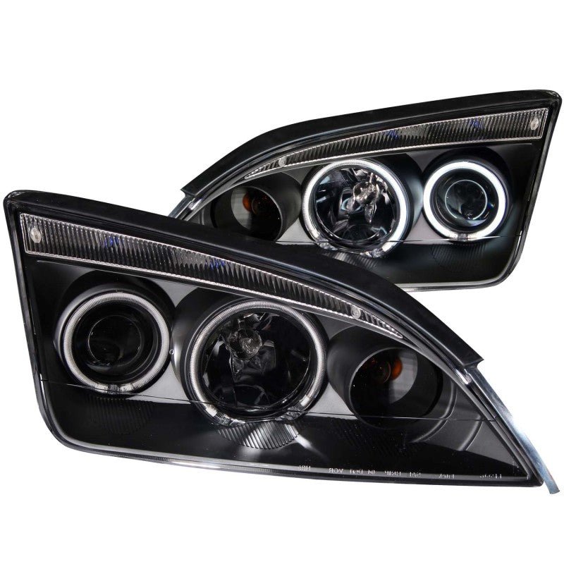 ANZO 2005-2007 Ford Focus Projector Headlights w/ Halo Black ANZO ANZ121198
