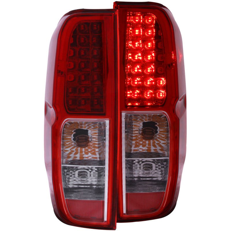 ANZO 2005-2008 Nissan Frontier LED Taillights Red/Clear - Black Ops Auto Works