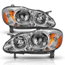 Load image into Gallery viewer, ANZO 2005-2008 Toyota Corolla Crystal Headlight Chrome Amber ANZO ANZ121540