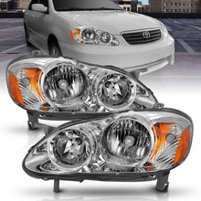 Load image into Gallery viewer, ANZO 2005-2008 Toyota Corolla Crystal Headlight Chrome Amber ANZO ANZ121540