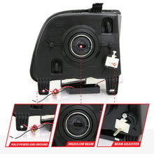 Load image into Gallery viewer, ANZO 2005-2009 Ford Mustang Crystal Headlights w/ Halo Black (CCFL) ANZO ANZ121033