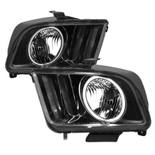 Load image into Gallery viewer, ANZO 2005-2009 Ford Mustang Crystal Headlights w/ Halo Black (CCFL) ANZO ANZ121033