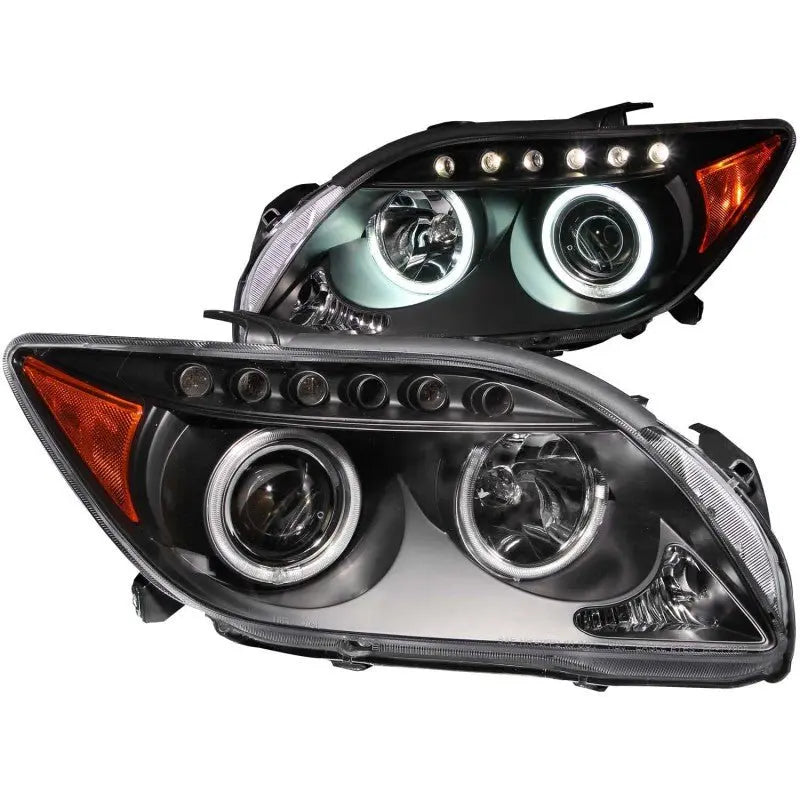 ANZO 2005-2010 Scion Tc Projector Headlights w/ Halo Black (CCFL) ANZO ANZ121119