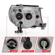 Load image into Gallery viewer, ANZO 2005-2011 Toyota Tacoma Projector Headlights w/ Halo Black ANZO ANZ121282