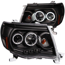Load image into Gallery viewer, ANZO 2005-2011 Toyota Tacoma Projector Headlights w/ Halo Black ANZO ANZ121282