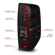 Load image into Gallery viewer, ANZO 2005-2021 Nissan Frontier LED Taillights Black Housing/Smoke Lens ANZO ANZ311444