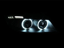 Load image into Gallery viewer, ANZO 2006-2008 BMW 3 Series E90-E91 Projector Headlights w/ Halo w/ LED Bar Black (CCFL) ANZO ANZ121335