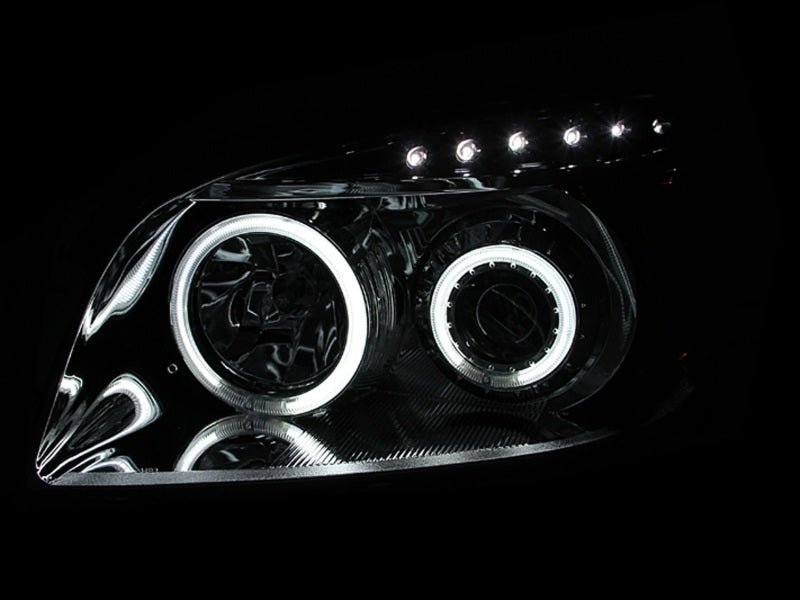 ANZO 2006-2008 Toyota Rav4 Projector Headlights w/ Halo Black - Black Ops Auto Works