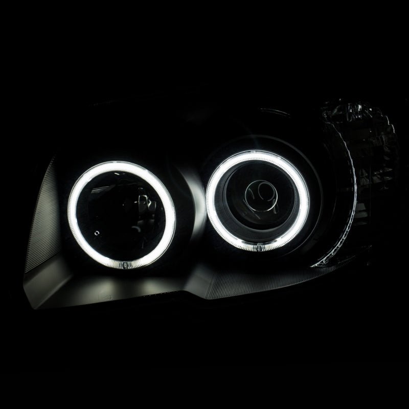 ANZO 2006-2009 Toyota 4Runner Projector Headlights w/ Halo Black - Black Ops Auto Works