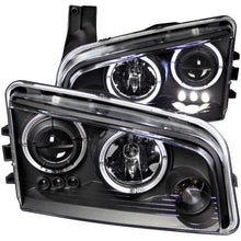 Load image into Gallery viewer, ANZO 2006-2010 Dodge Charger Projector Headlights w/ Halo Black ANZO ANZ121381