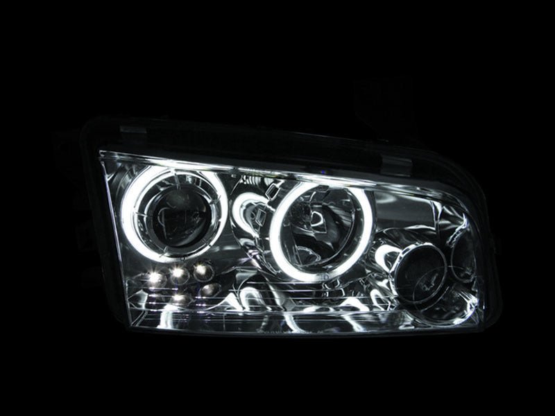 ANZO 2006-2010 Dodge Charger Projector Headlights w/ Halo Chrome (CCFL) ANZO ANZ121218