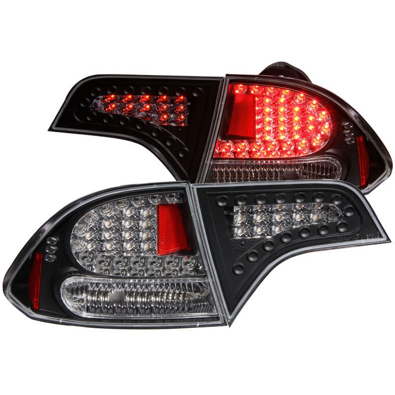 ANZO 2006-2011 Honda Civic LED Taillights Black - Black Ops Auto Works