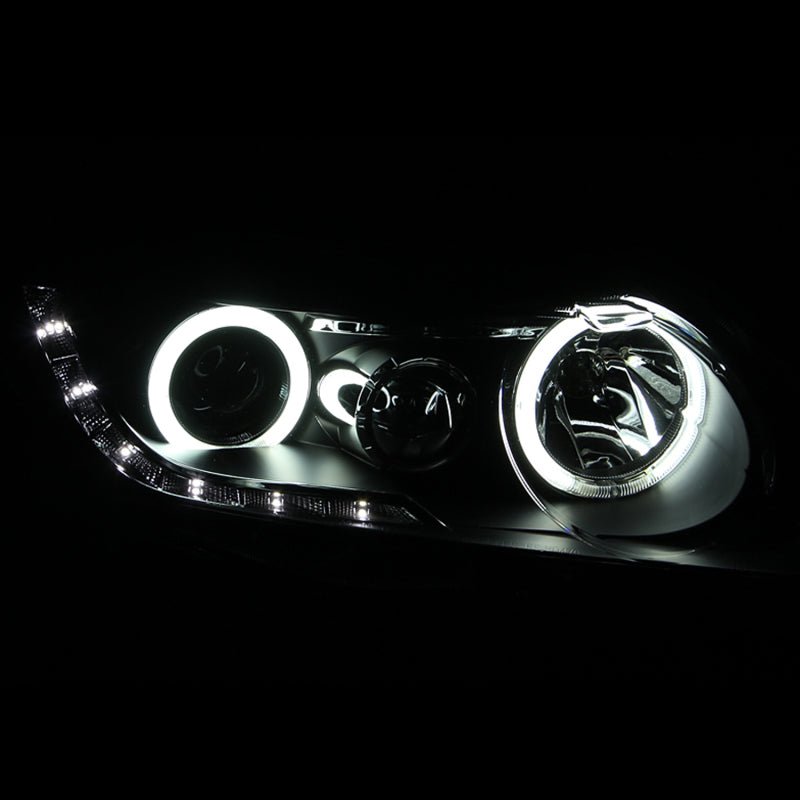 ANZO 2006-2011 Honda Civic Projector Headlights w/ Halo Black (CCFL) ANZO ANZ121454