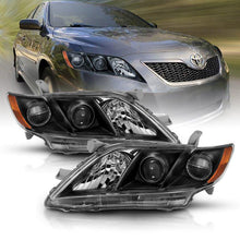 Load image into Gallery viewer, ANZO 2007-2009 Toyota Camry Projector Headlight Black Amber ANZO ANZ121539