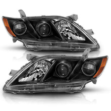 Load image into Gallery viewer, ANZO 2007-2009 Toyota Camry Projector Headlight Black Amber ANZO ANZ121539