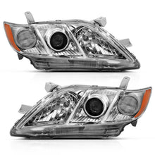 Load image into Gallery viewer, ANZO 2007-2009 Toyota Camry Projector Headlight Chrome Amber (OE Replacement) ANZO ANZ121551