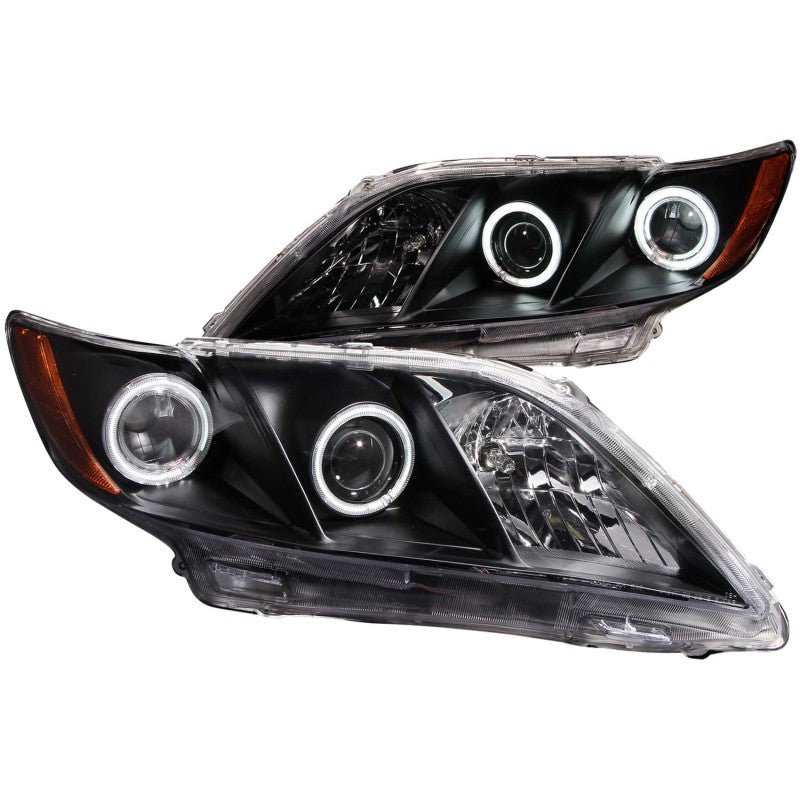 ANZO 2007-2009 Toyota Camry Projector Headlights w/ Halo Black ANZO ANZ121181
