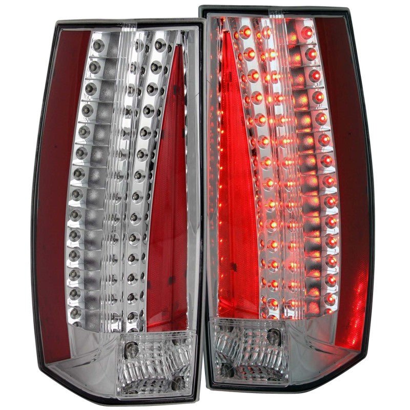 ANZO 2007-2011 Cadillac Escalade LED Taillights Chrome - Black Ops Auto Works