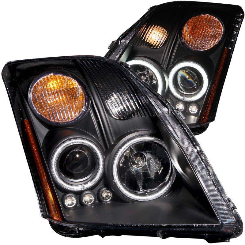 ANZO 2007-2012 Nissan Sentra Projector Headlights Black ANZO ANZ121276