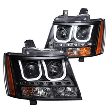 Load image into Gallery viewer, ANZO 2007-2013 Chevrolet Avalanche Projector Headlights w/ U-Bar Black ANZO ANZ111273