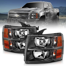 Load image into Gallery viewer, ANZO 2007-2013 Chevrolet Silverado Crystal Headlights Black ANZO ANZ111393