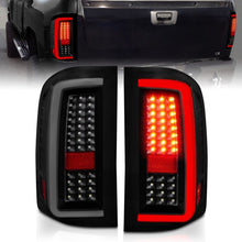 Load image into Gallery viewer, ANZO 2007-2013 Chevrolet Silverado1500/ 2500/ 3500 LED Tail Lights w/ Light Bar Black Housing Smoke ANZO ANZ311381