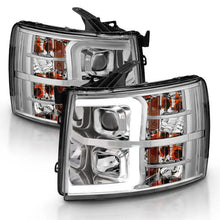 Load image into Gallery viewer, ANZO 2007-2013 Chevy Silverado 1500 Projector Plank Style Chrome Amber ANZO ANZ111481