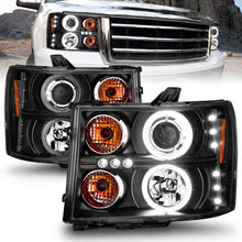 Load image into Gallery viewer, ANZO 2007-2013 Gmc Sierra 1500 Projector Headlights w/ Halo Black ANZO ANZ111125
