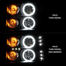 Load image into Gallery viewer, ANZO 2007-2013 Gmc Sierra 1500 Projector Headlights w/ Halo Black ANZO ANZ111125