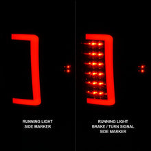 Load image into Gallery viewer, ANZO 2007-2013 GMC Sierra LED Tail Lights w/ Light Bar Black Housing Smoke Lens ANZO ANZ311389