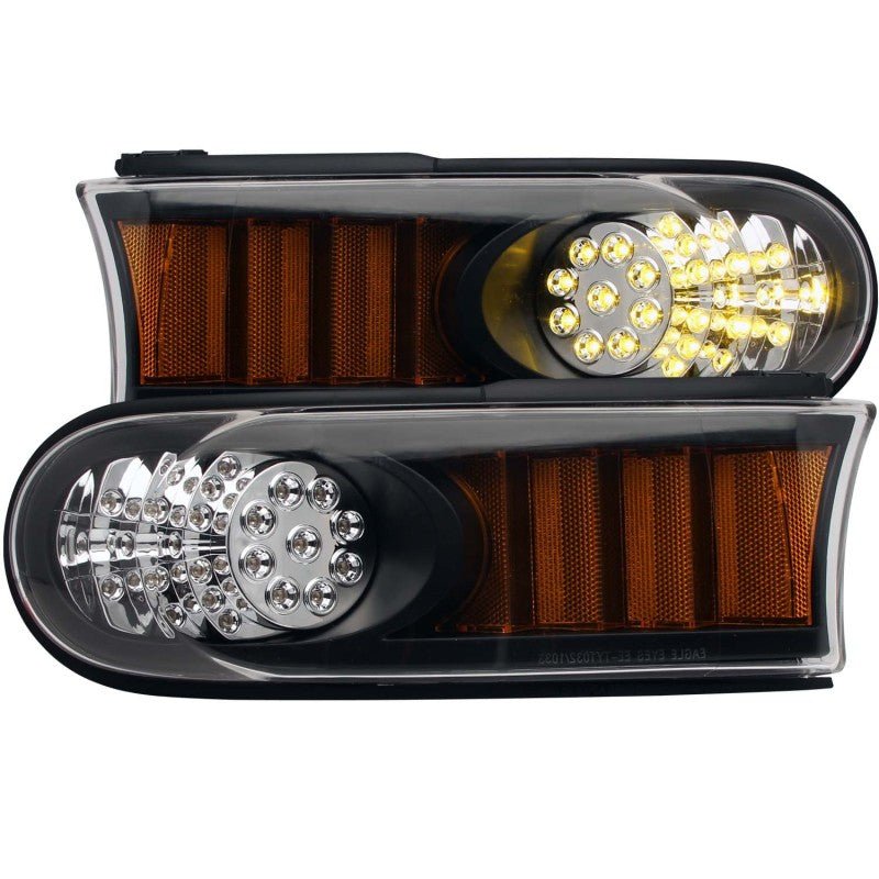 ANZO 2007-2013 Toyota Fj Cruiser LED Parking Lights Black w/ Amber Reflector ANZO ANZ511078